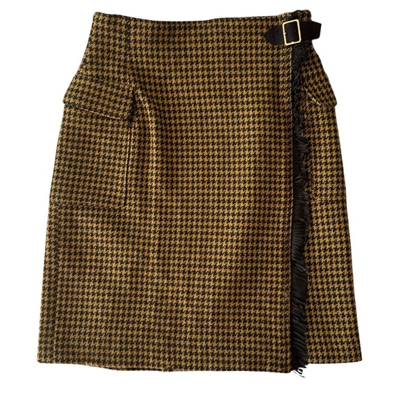 Vintage Junko Shimada Houndstooth Wool Skirt - Picture 1 of 4